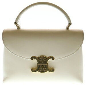 CELINE Teen Nino Bag Handbag Shoulder White Leather